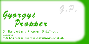 gyorgyi propper business card